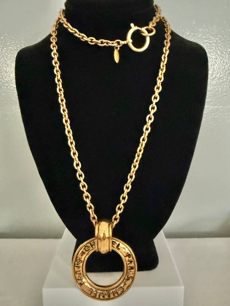 Chanel Large Ring Pendant Necklace