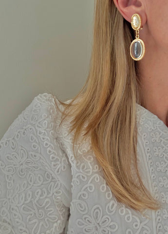 Contemporary Lucite Clip on Earrings