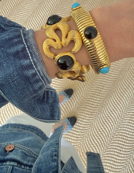 Givenchy Black Cabochon Bracelet