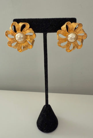 Givenchy Post Earrings with Pearl Center