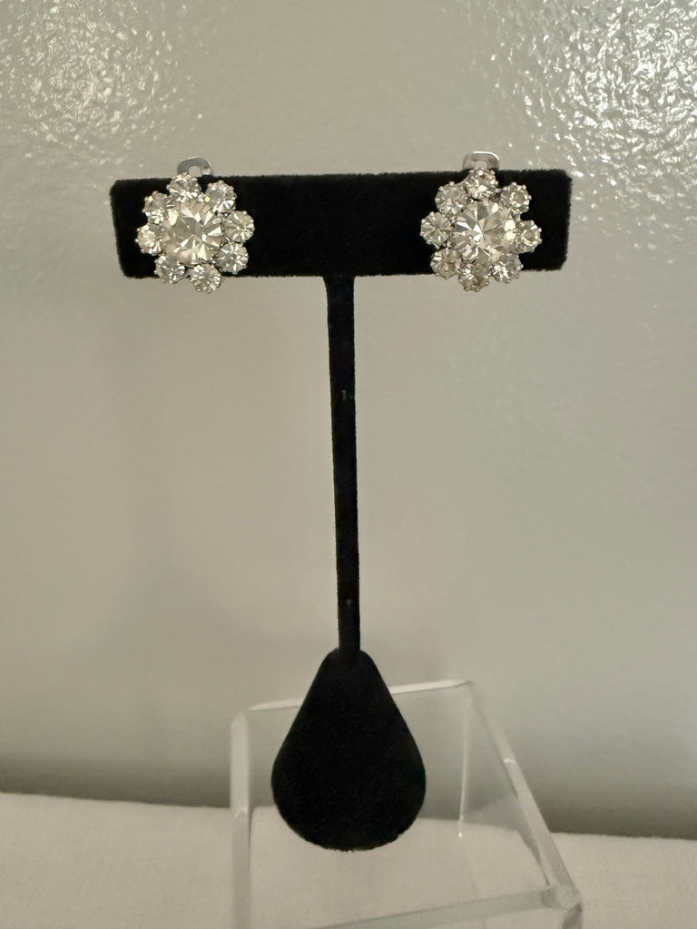 Petite Givenchy Rhinestone Clip On Earrings