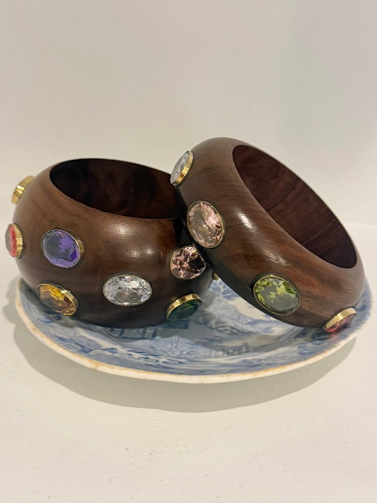 Reserved: Thin Wooden Bangle Bracelet