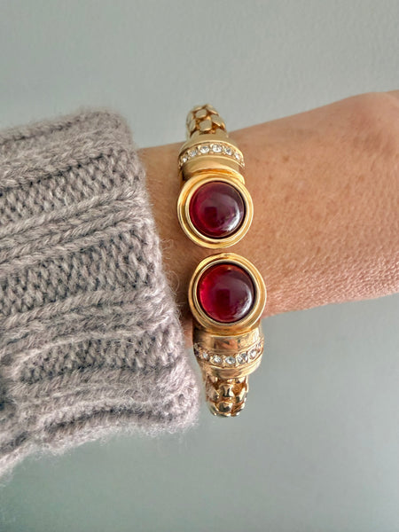 Red Cabochon Bracelet