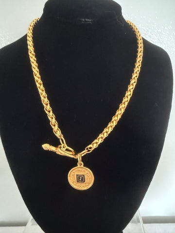 Fendi Double Sided Toggle Necklace