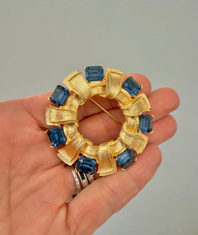 Liner Sapphire Brooch