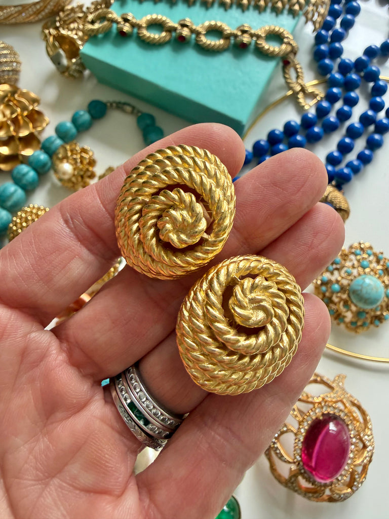 Reserved: Trifari Clip On Earrings