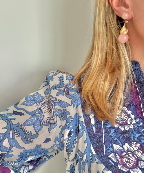 Trifari Pink Clip On Earrings