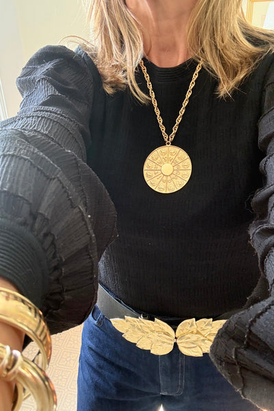 Napier Zodiac Medallion Necklace
