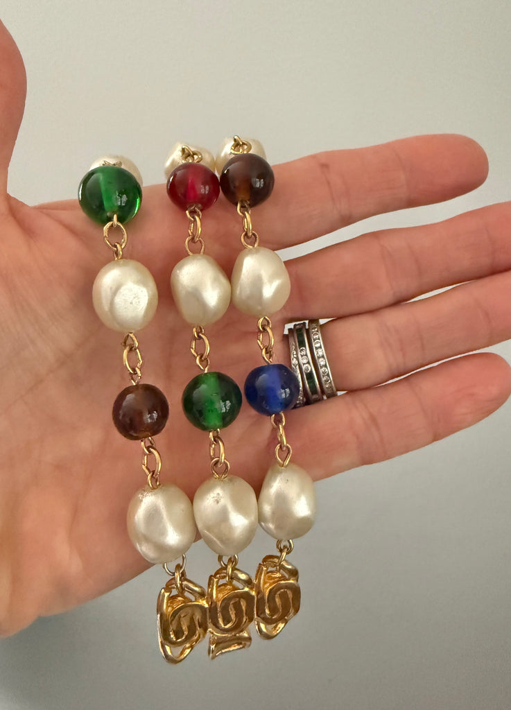French Pearl & Glass Bracelet