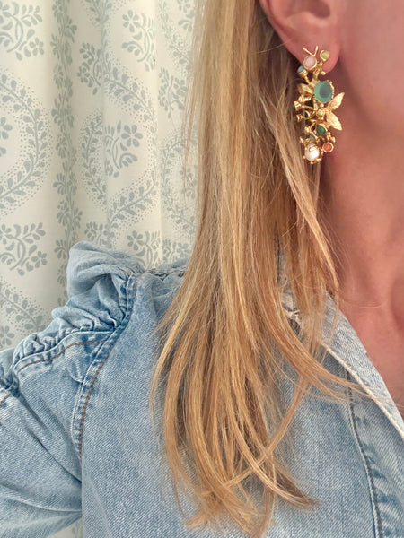 Gemstone Post Earrings