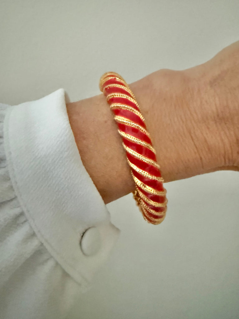 Red Enamel Bracelet