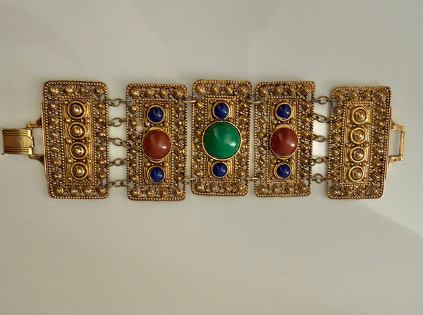 Etruscan Cabochon Bracelet