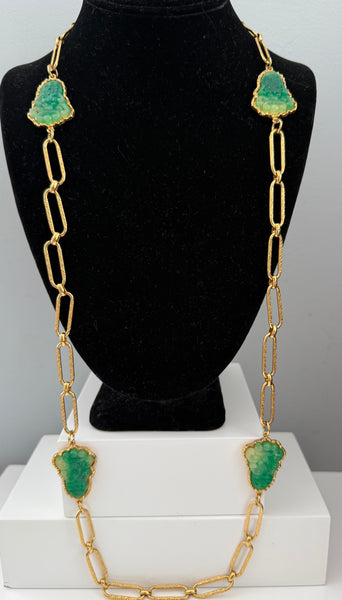 Vendome Carved Resin Station Necklace
