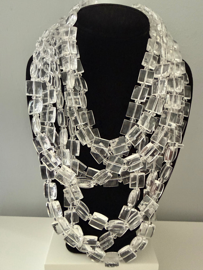 Reserved: Multi Strand Lucite Necklace