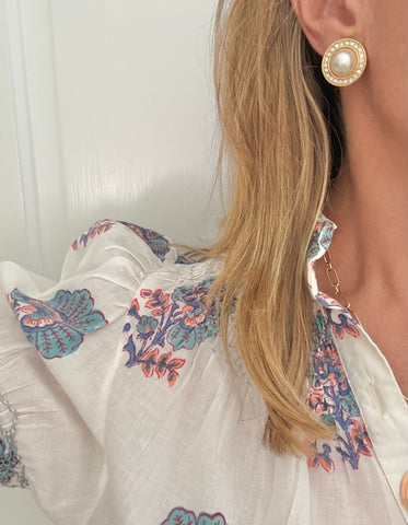 Christian Dior Petite Pearl Clip On Earrings