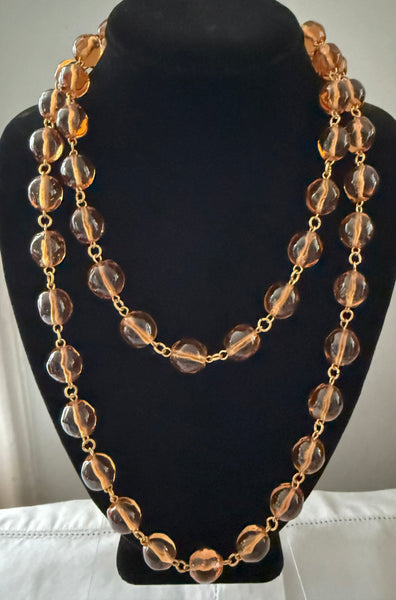 Chanel Honey Citrine Gripoix Necklace