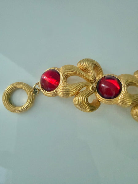 Givenchy Red Cabochon Bracelet