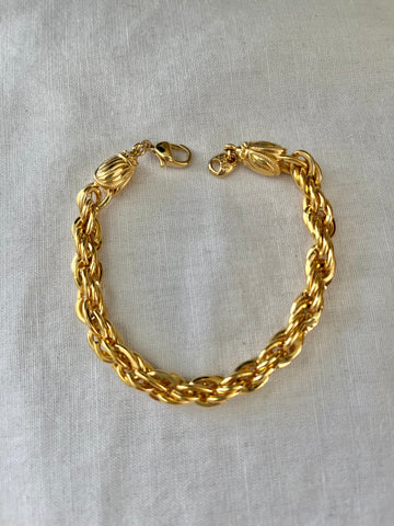JBK Twisted Gold Plated Bracelet 7”