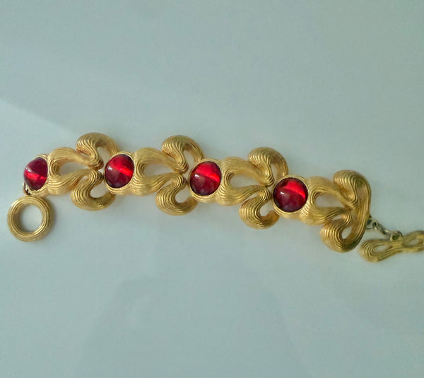 Givenchy Red Cabochon Bracelet