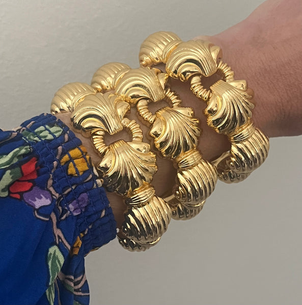 Gold Plated Shell Bracelet