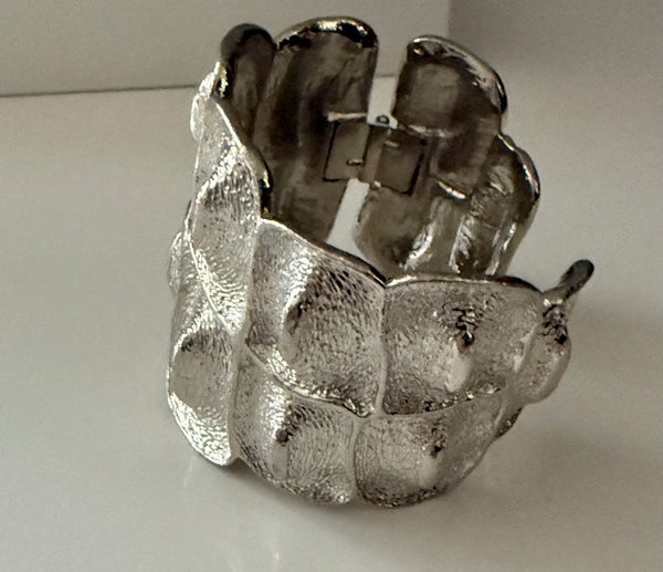 RJ Graziano Silver Cuff Bracelet with Kick Hinge