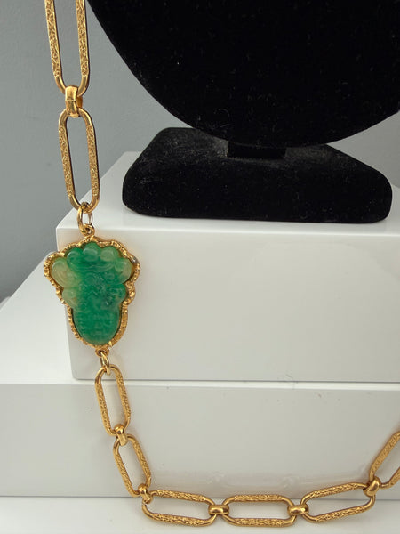 Vendome Carved Resin Station Necklace