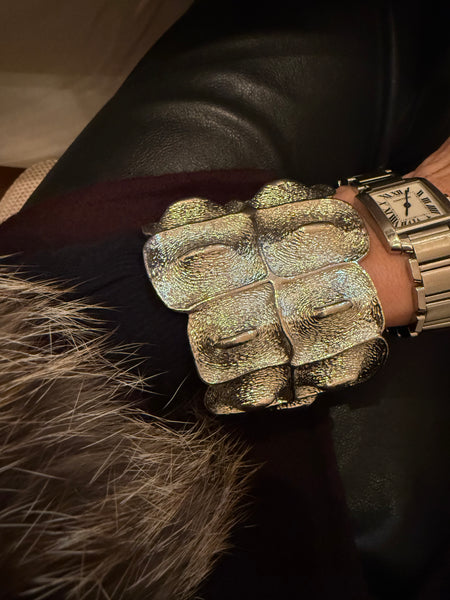 RJ Graziano Silver Cuff Bracelet with Kick Hinge
