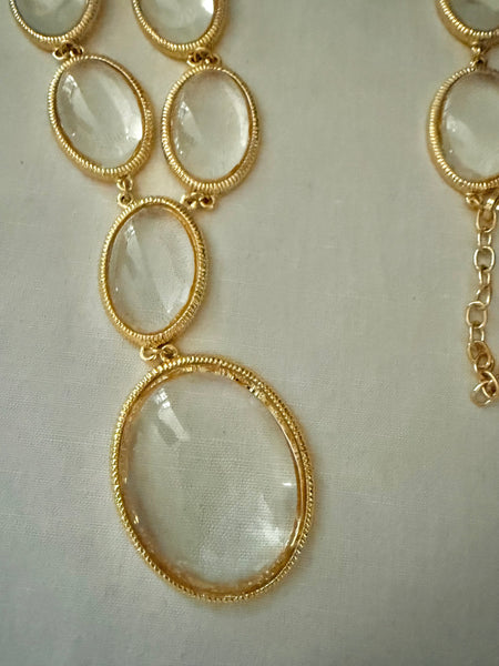 Contemporary Lucite Statement Necklace