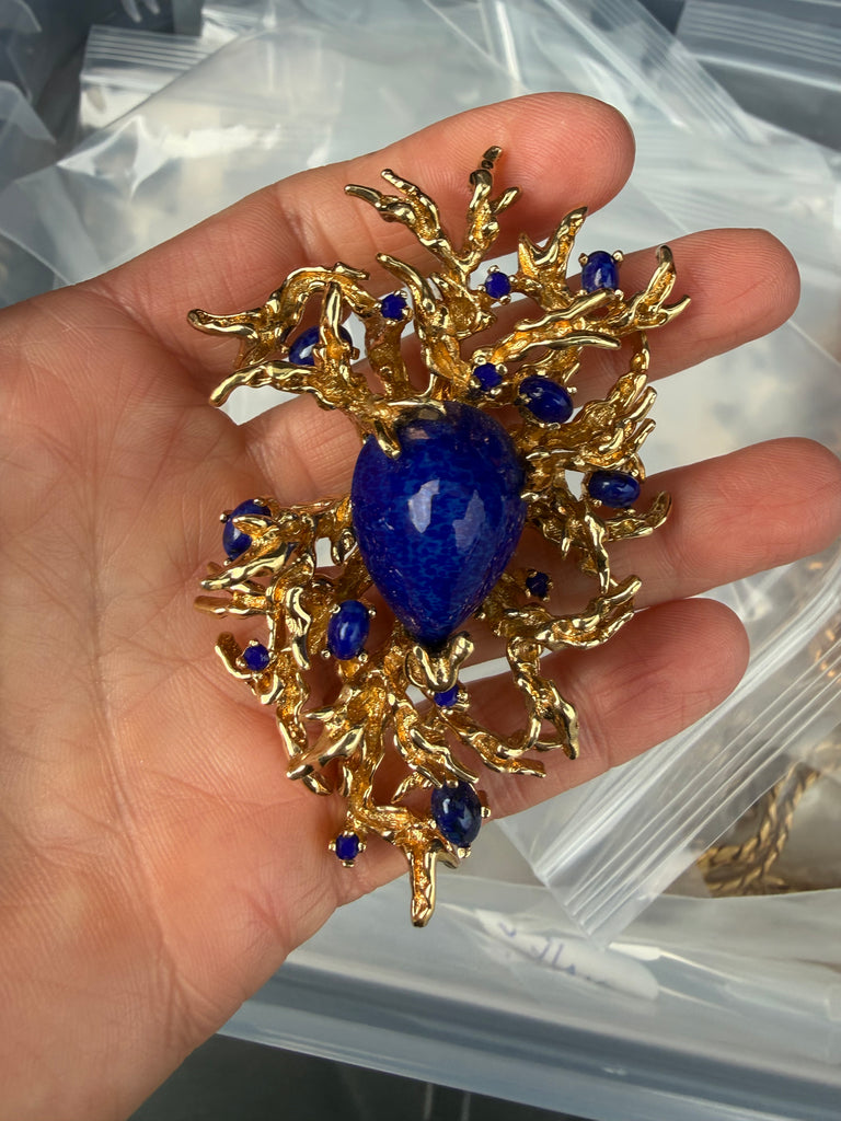 Panetta Lapis Pendant on Wire