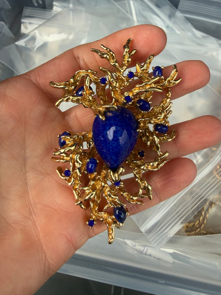 Panetta Lapis Pendant on Wire