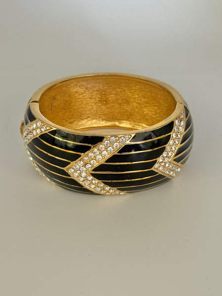 Ciner Black Enamel Bracelet