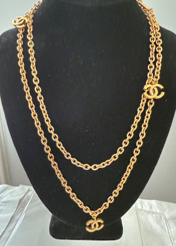 Chanel Logo Station Necklace