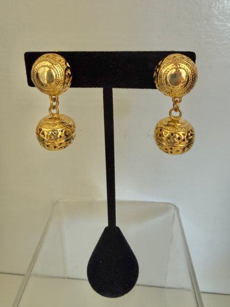 Petite Etruscan Dangle Clip On Earrings