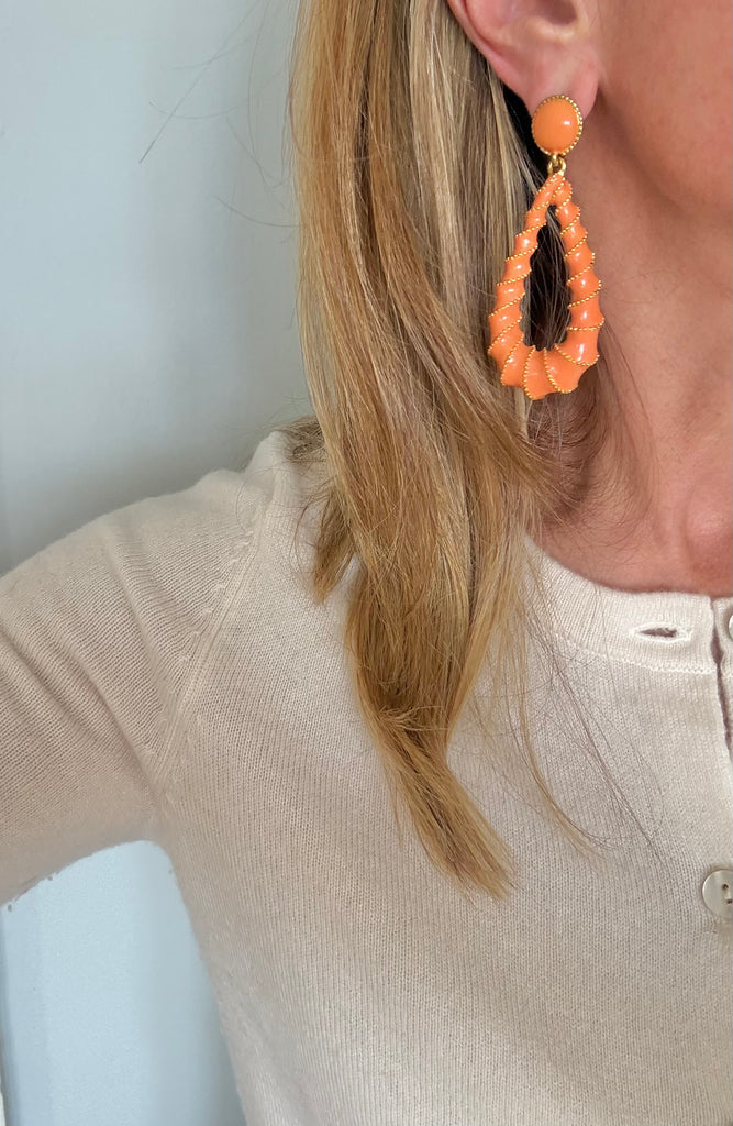 Kenneth Jay Lane Coral Post Earrings