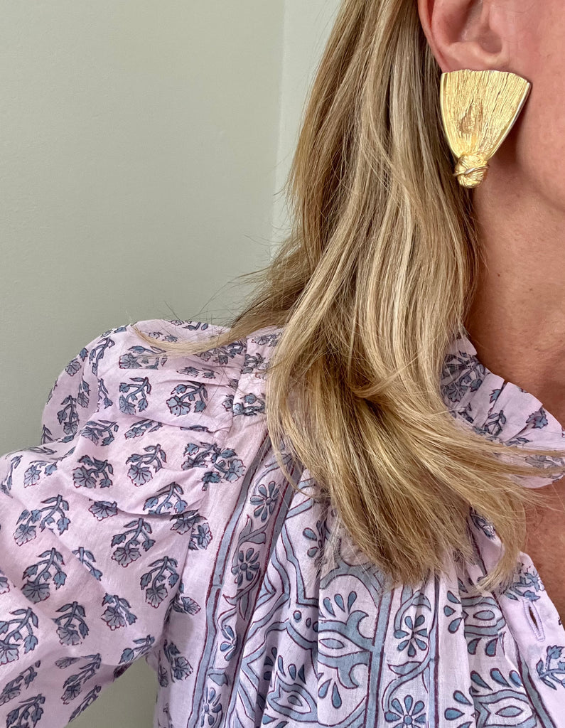 Les Bernard Gold Plated Clip On Earrings