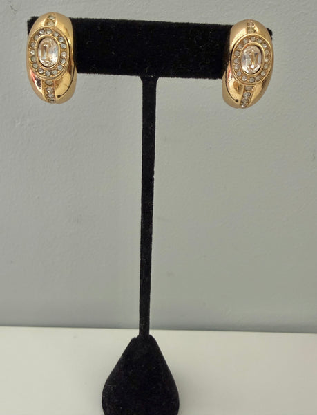 Petite Art Deco Rhinestone Post Earrings