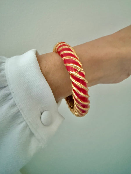 Red Enamel Bracelet