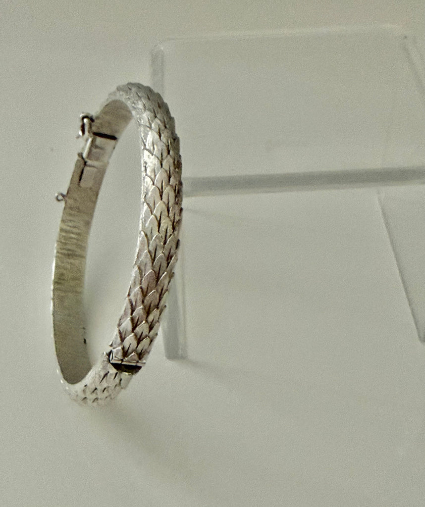 Trifari Silver Plated Feather Bracelet