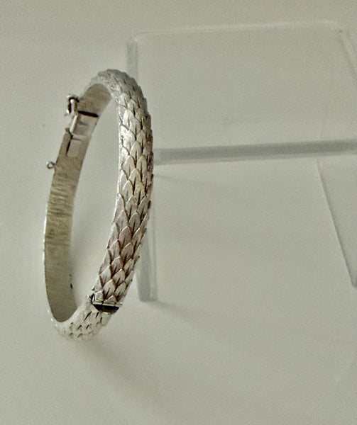 Trifari Silver Plated Feather Bracelet
