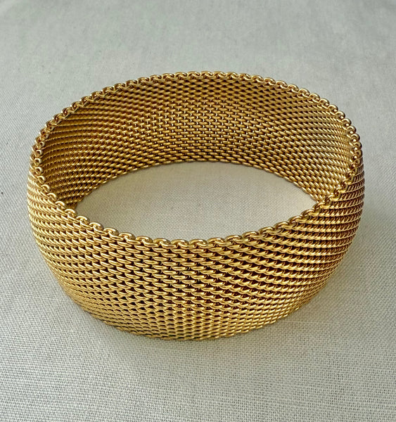 Large Gold Mesh Bracelet