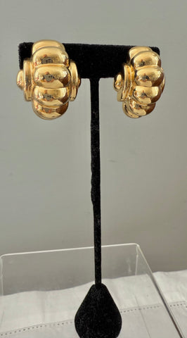 Givenchy Gold Plated Clip On Earrings