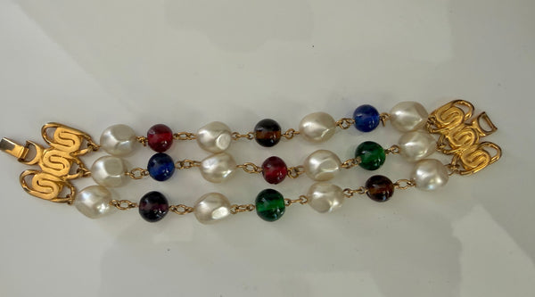French Pearl & Glass Bracelet