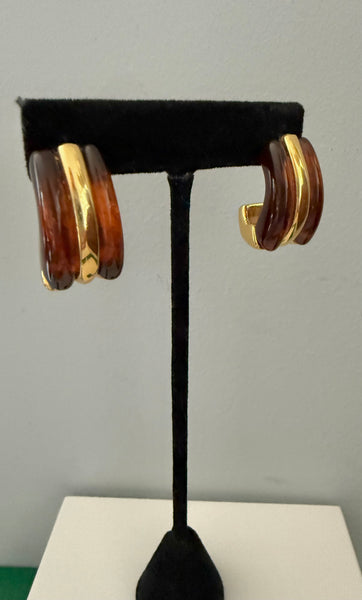 Napier Lucite Modernist Post Earrings