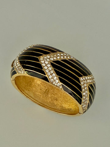 Ciner Black Enamel Bracelet