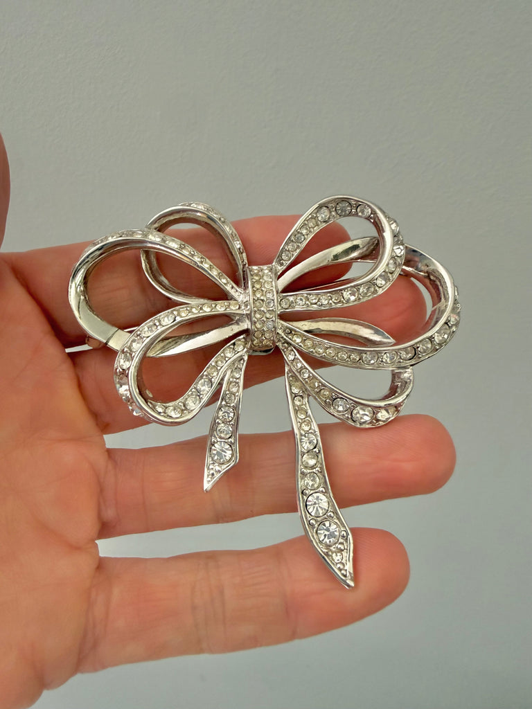 Kenneth Jay Lane Rhinestone Bow Brooch
