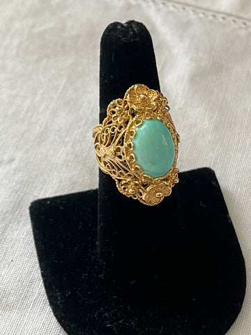 Turkish Turquoise Ring Size 7