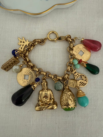 Contemporary Buddha Charm Bracelet