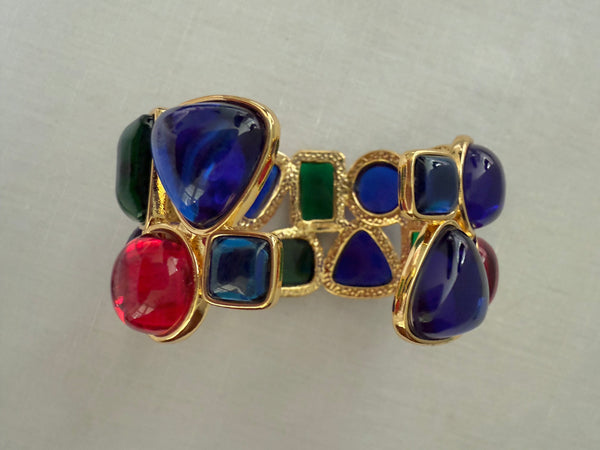Colorful Glass Cabochon Bracelet /Small Wrist