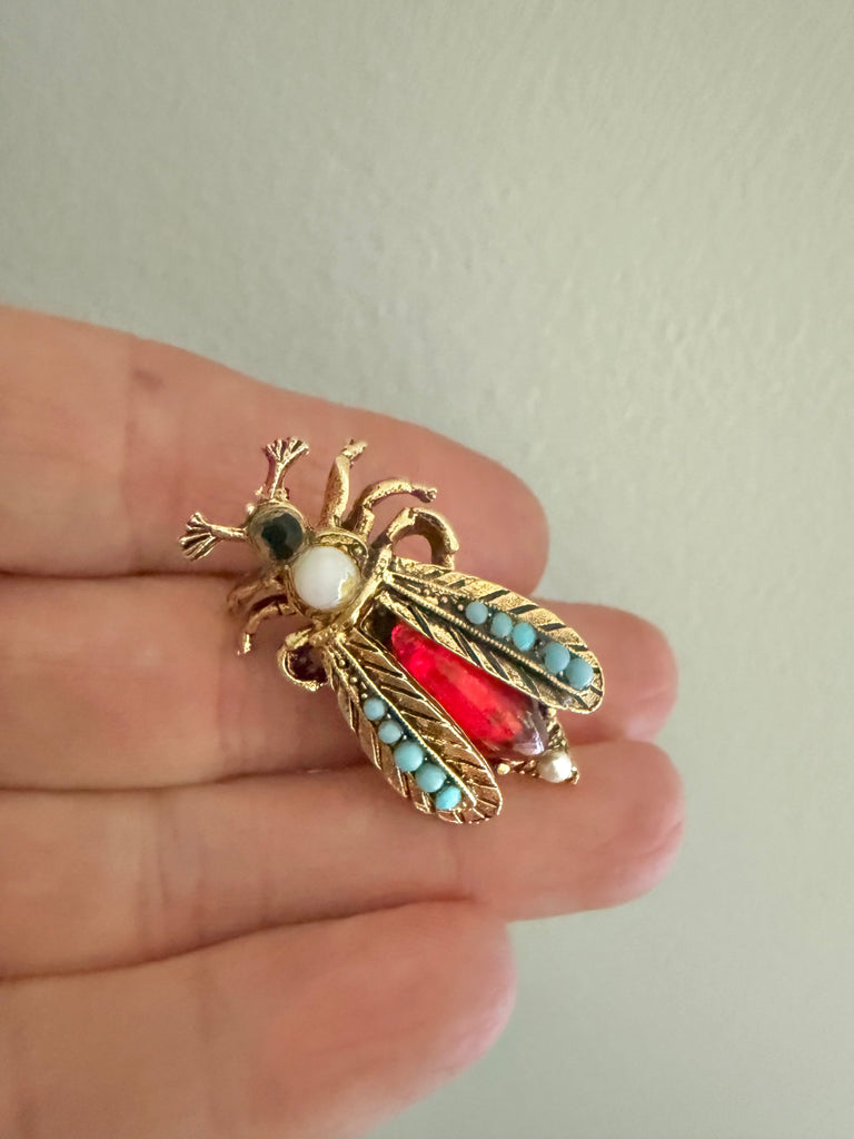 Signed Art Bug Brooch