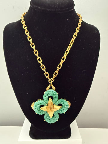 Jomaz Green Pendant Necklace